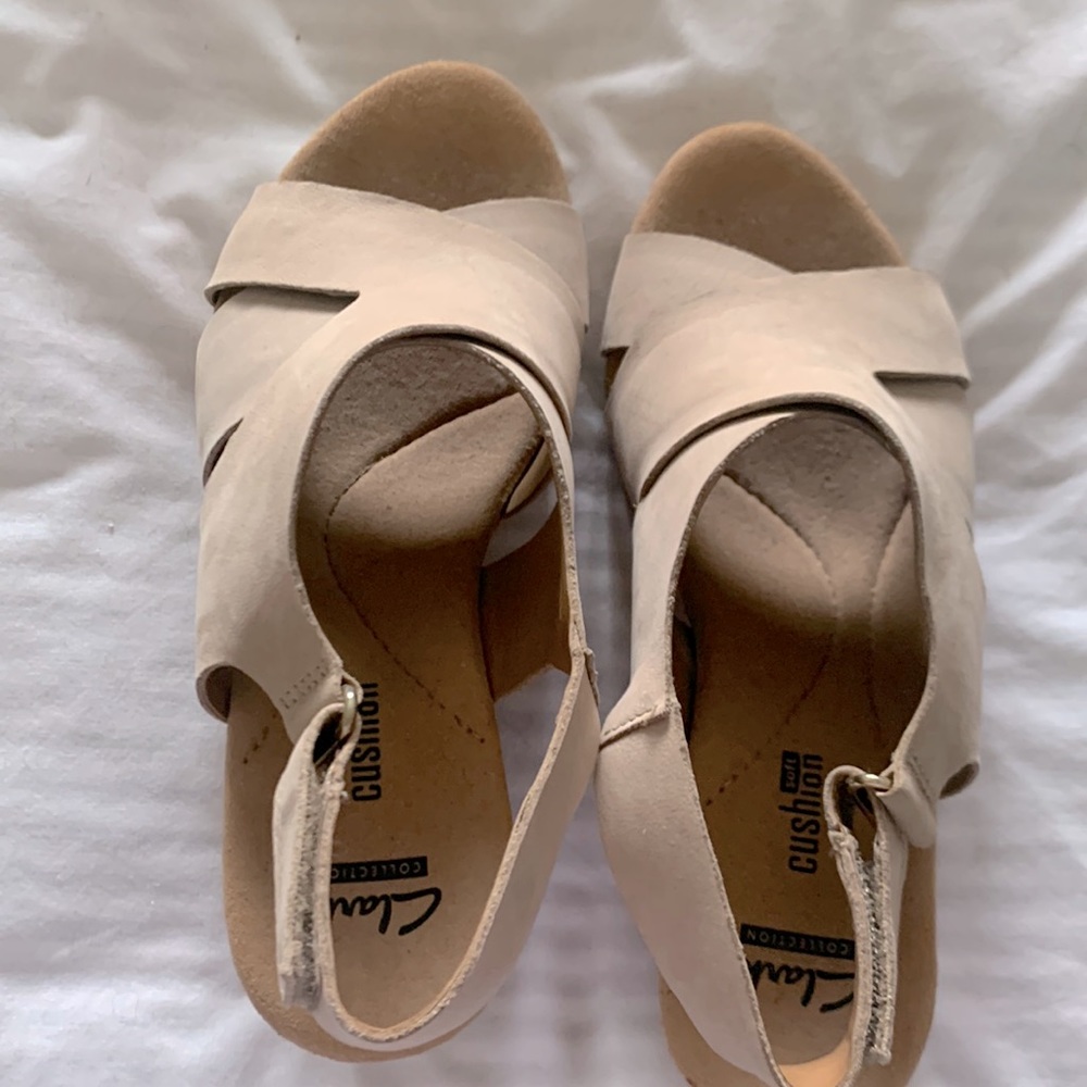Clarks Soft Cushion Collection platform sandals